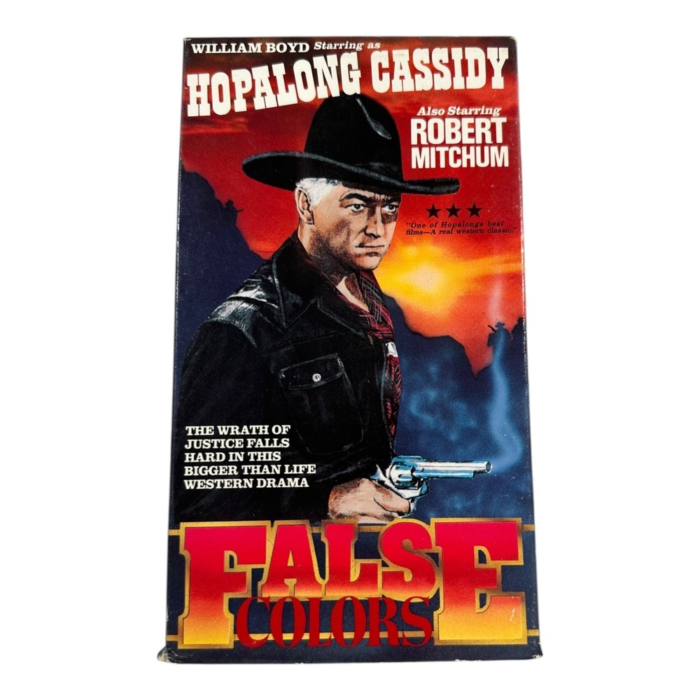 Hopalong Cassidy False Colors‎ VHS Tape William Boyd Robert Mitchum